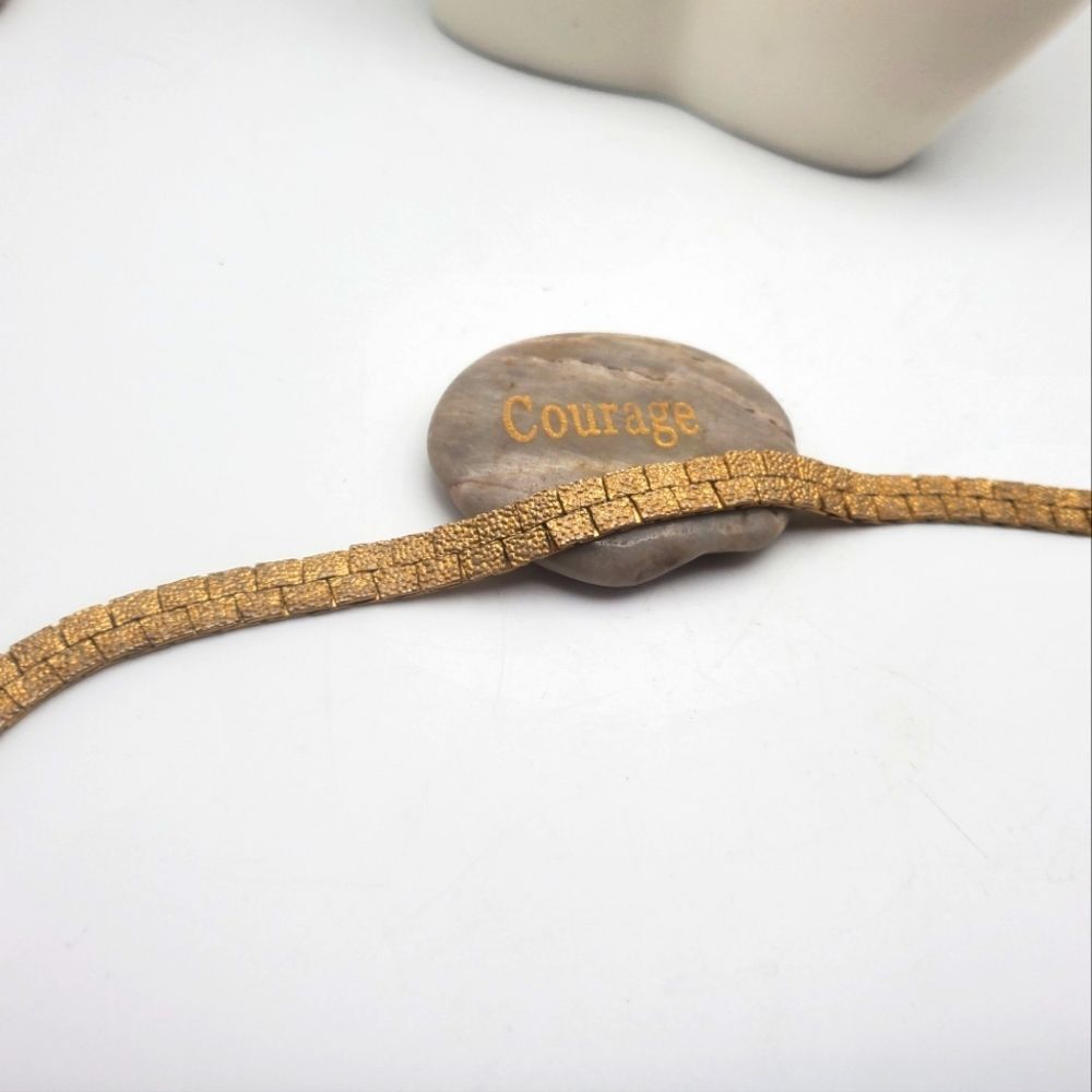 Gold toned bricklay bracelet‎